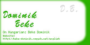 dominik beke business card